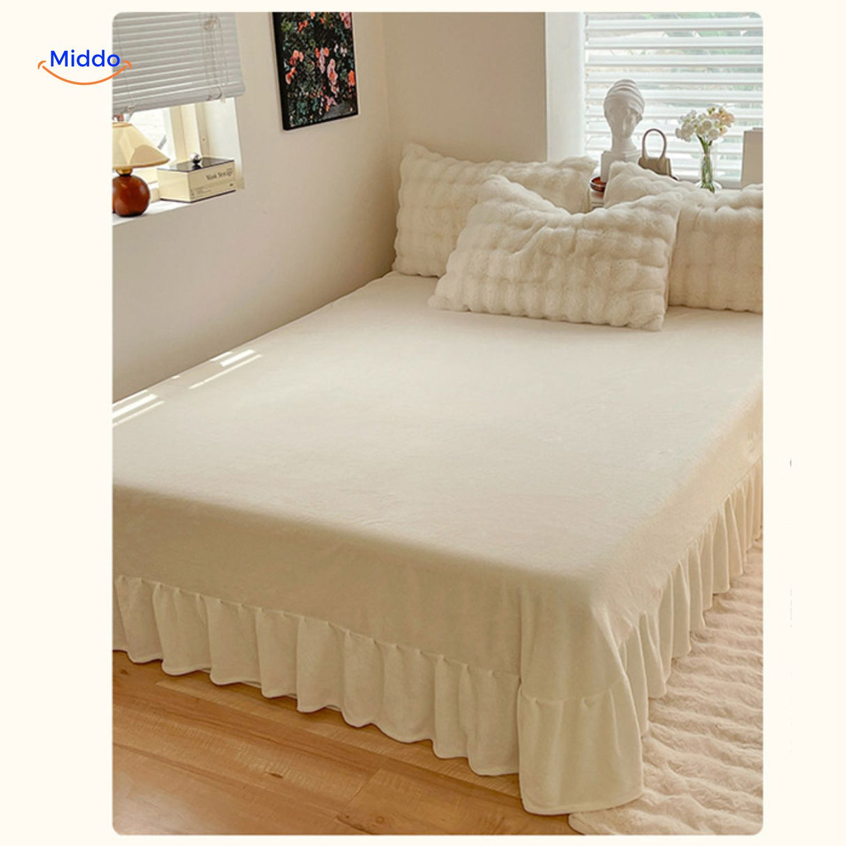SnuggleBunny pluche set bed wit en slapen www.middo.nl