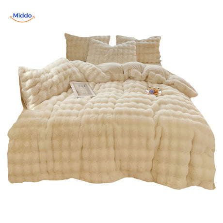 SnuggleBunny pluche set wit vloeiend bed set www.middo.nl