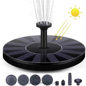 Onderdelen en afmetingen van de Solar Oasis fontein