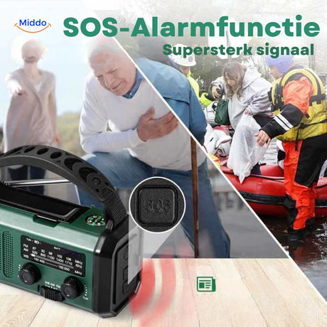 SolarPower Pro SOS alarmfunctie supersterk signaal www.middo.nl