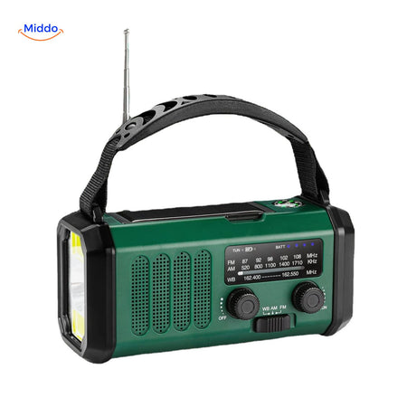 SolarPower Pro groene noodradio met zonnepaneel www.middo.nl