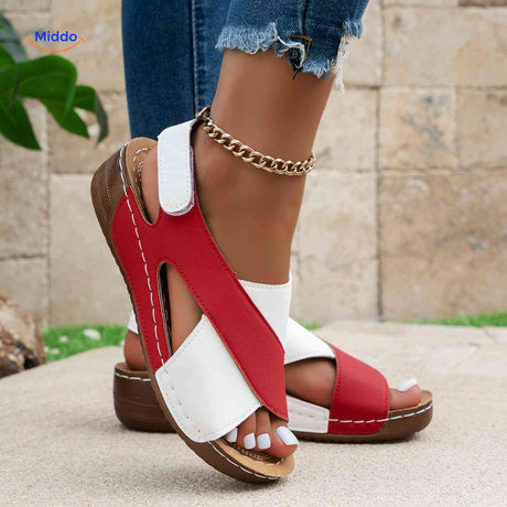 Soleva Sandalen casual dames sandalen met kruisdesign www.middo.nl