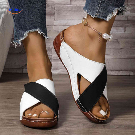 Soleva Sandalen orthopedische dames sandalen met kruisband www.middo.nl