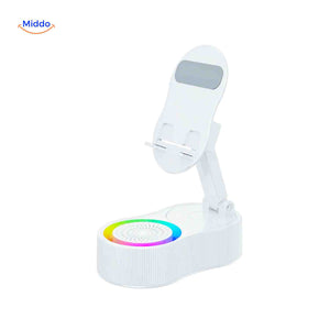 SoundMate Speaker witte kleur met rainbow verlichting www.middo.nl