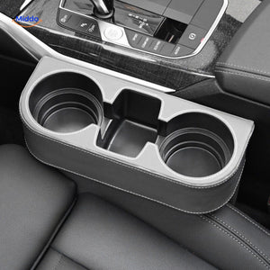 SpaceMate Autostoel Organizer zwart met rode stiksels www.middo.nl