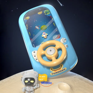 Productfoto met astronaut stuurwiel game voor kinderen
