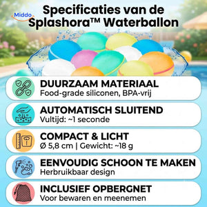 Splashora Waterballon duurzaam ontwerp herbruikbaar siliconen www.middo.nl