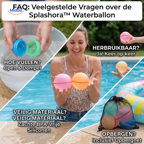 Splashora Waterballon faq herbruikbaar waterballon gebruik www.middo.nl