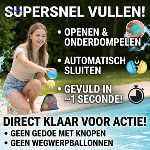 Splashora Waterballon snel vullen zwembad waterballon spel www.middo.nl