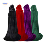 Spookora Cape fluwelen mantels in zwart rood paars groen www.middo.nl