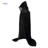 Spookora Cape klassieke zwarte mantel met capuchon lang www.middo.nl