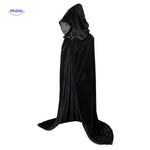 Spookora Cape klassieke zwarte mantel met capuchon lang www.middo.nl