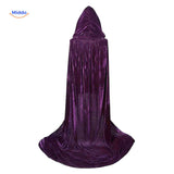 Spookora Cape paarse fluwelen mantel met capuchon halloween www.middo.nl
