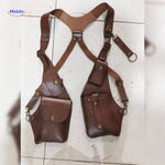 Steampunk Tote bruin lederen tas in studio www.middo.nl