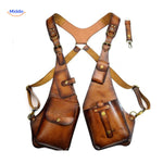 Steampunk Tote geel bruin lederen tas www.middo.nl