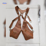 Steampunk Tote licht bruin lederen tas in studio www.middo.nl