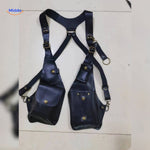 Steampunk Tote zwarte lederen tas in studio www.middo.nl