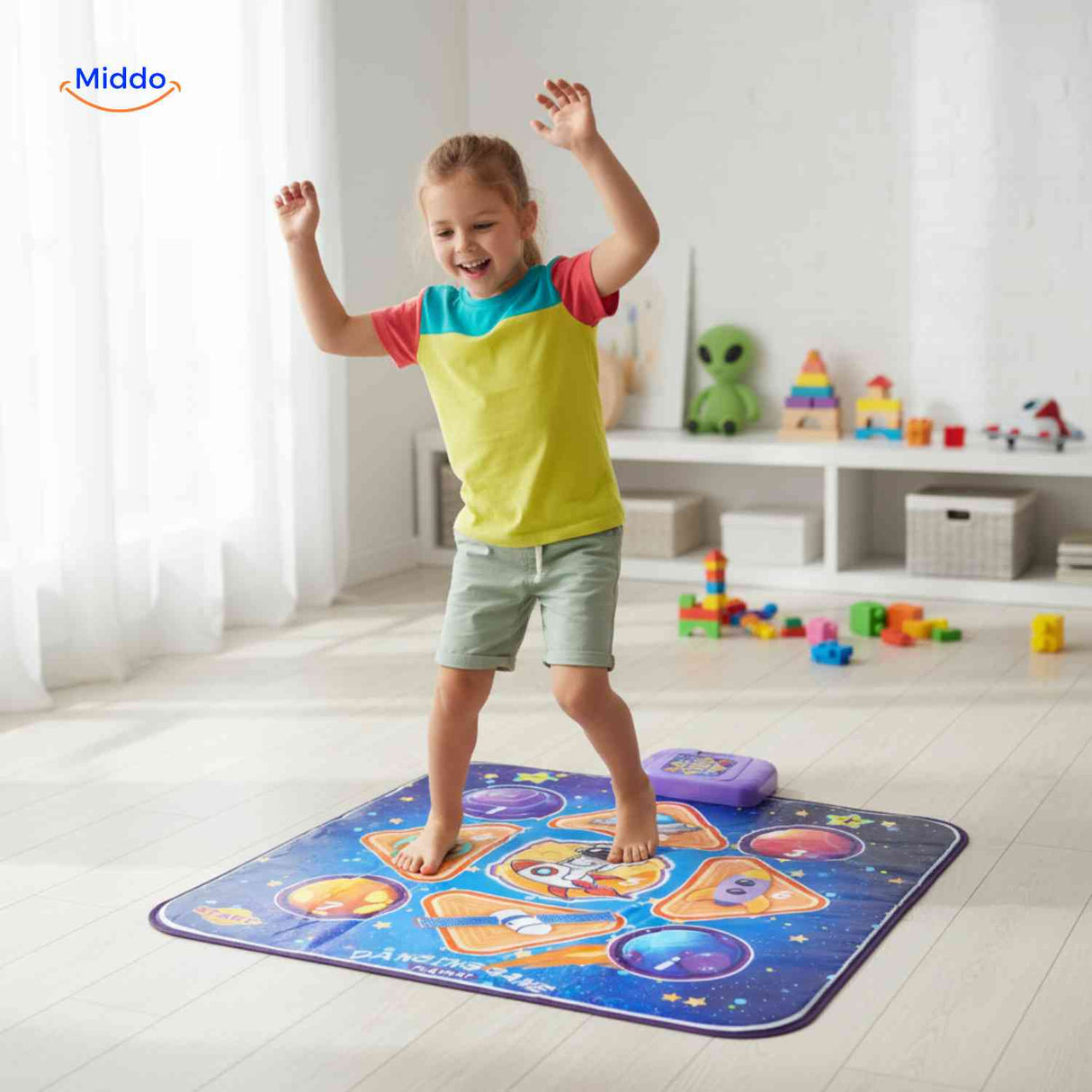 StepTune Dansmat baby muziekmat met drum en piano speelmat www.middo.nl