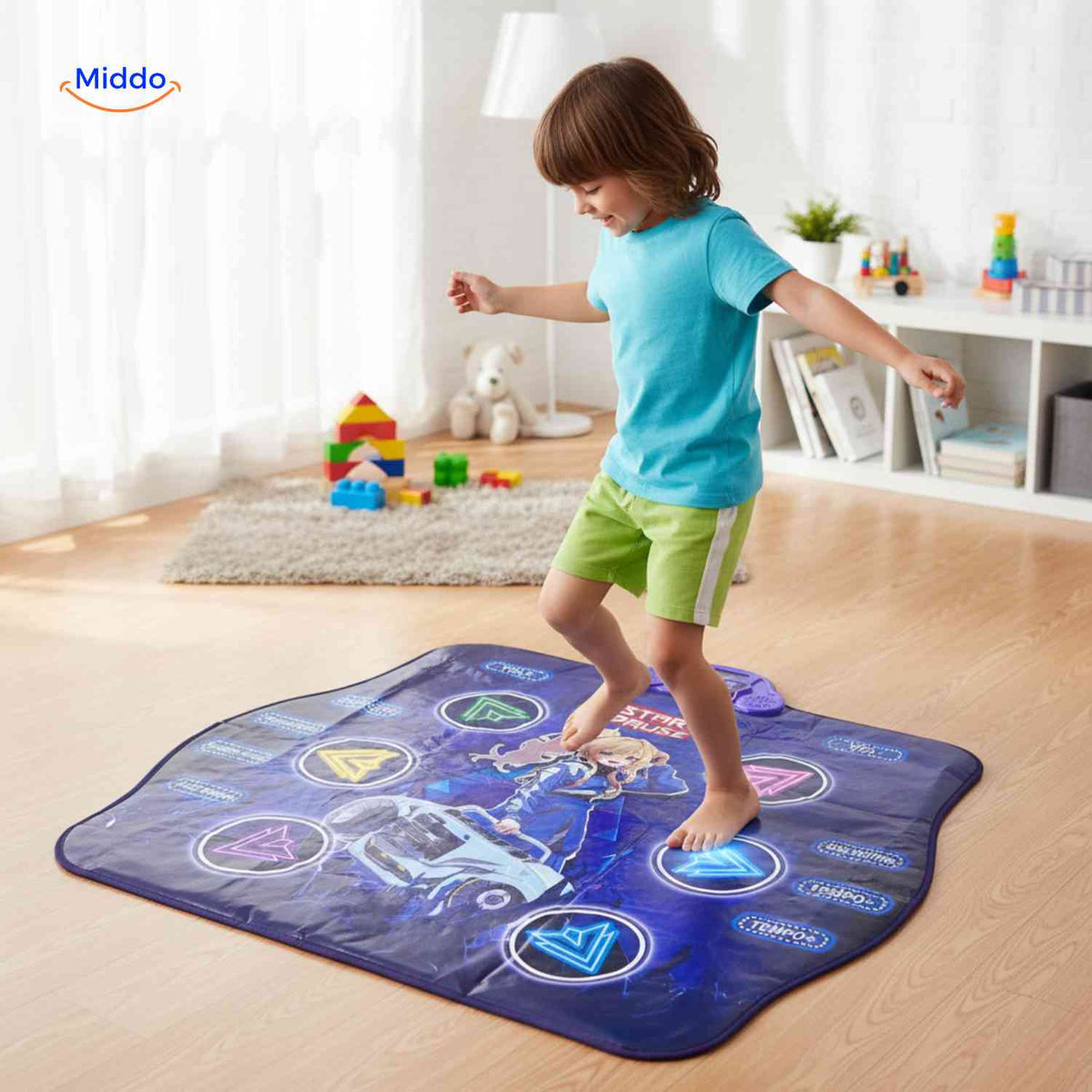 StepTune™ Dansmat – Interactieve Muziek Dansmat voor Kinderen – Middo