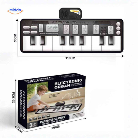 StepTune Dansmat opvouwbare piano muziekmat met verpakking www.middo.nl