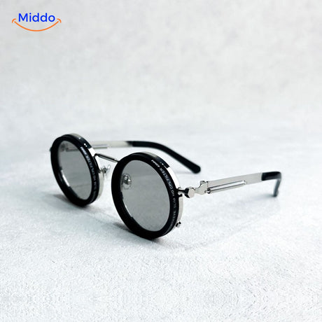 SunGuard ND9 round sunglasses with metal frame