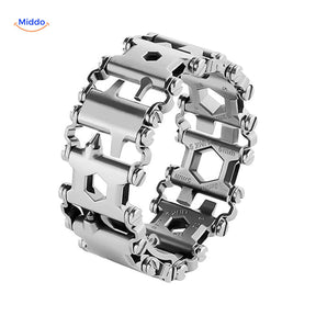 SurvivePro Multi Tool Armband chroomkleurige multitool armband www.middo.nl