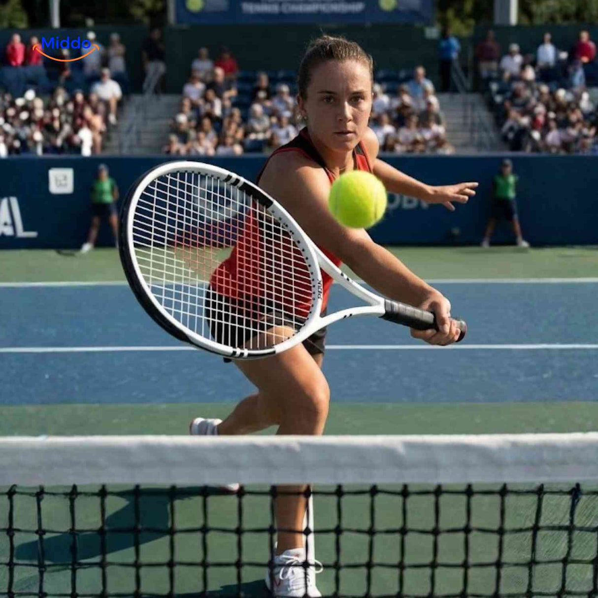 Tennixo Tennisset tennisracket actie slag speelveld www.middo.nl