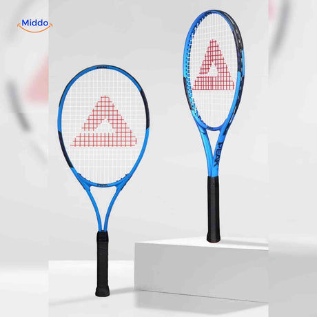 Tennixo Tennisset tennisracket blauw frame sportmodel www.middo.nl