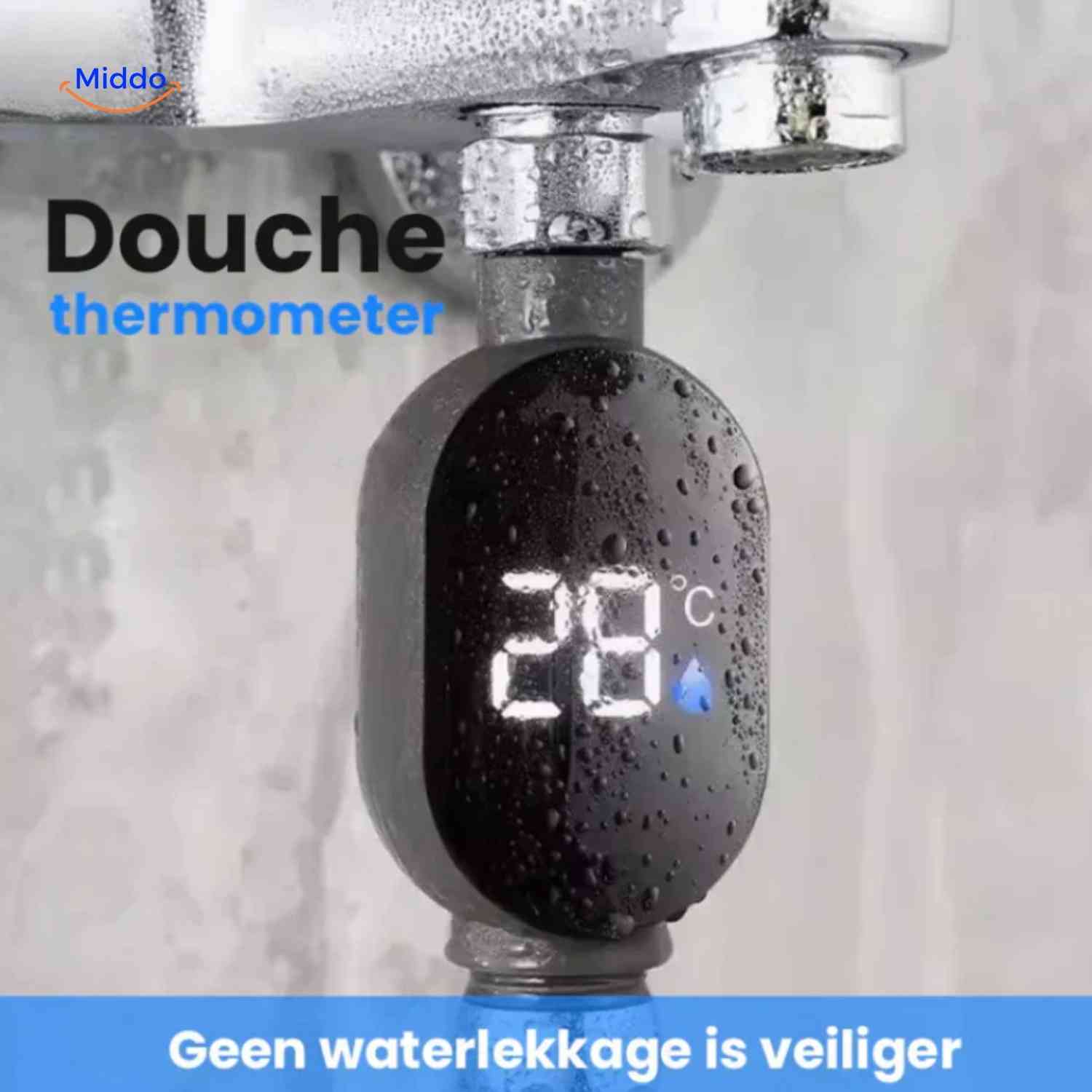 ThermoGauge Kraanmeter douche thermometer geen lekkage www.middo.nl
