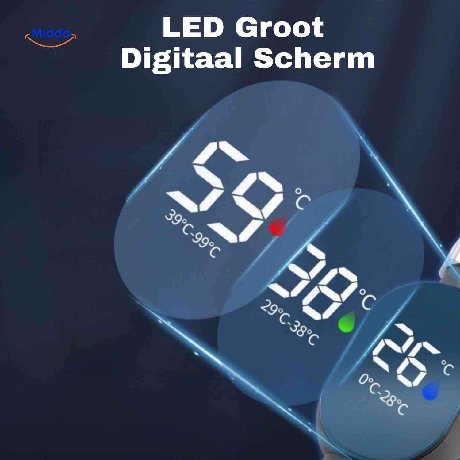 ThermoGauge Kraanmeter led groot digitaal scherm www.middo.nl