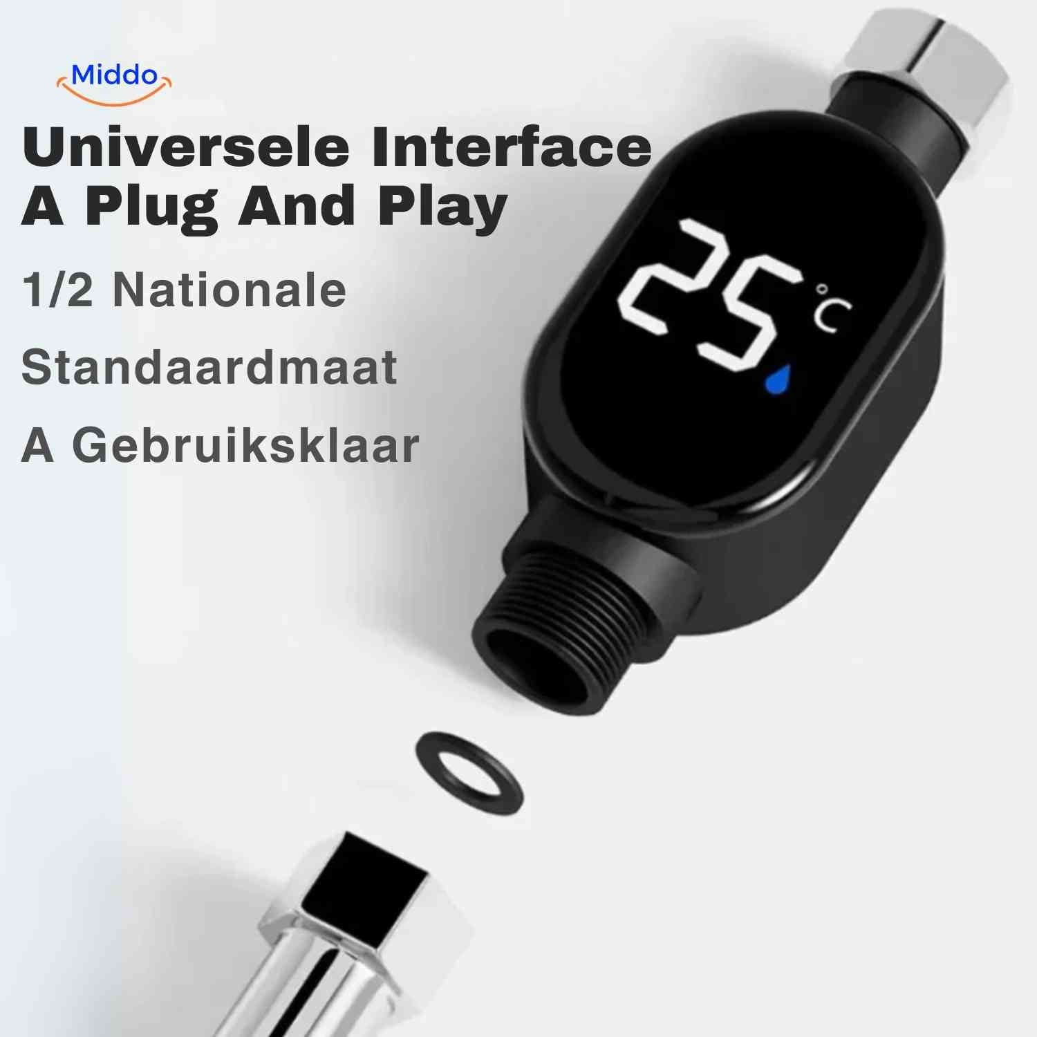 ThermoGauge Kraanmeter universele interface plug and play www.middo.nl