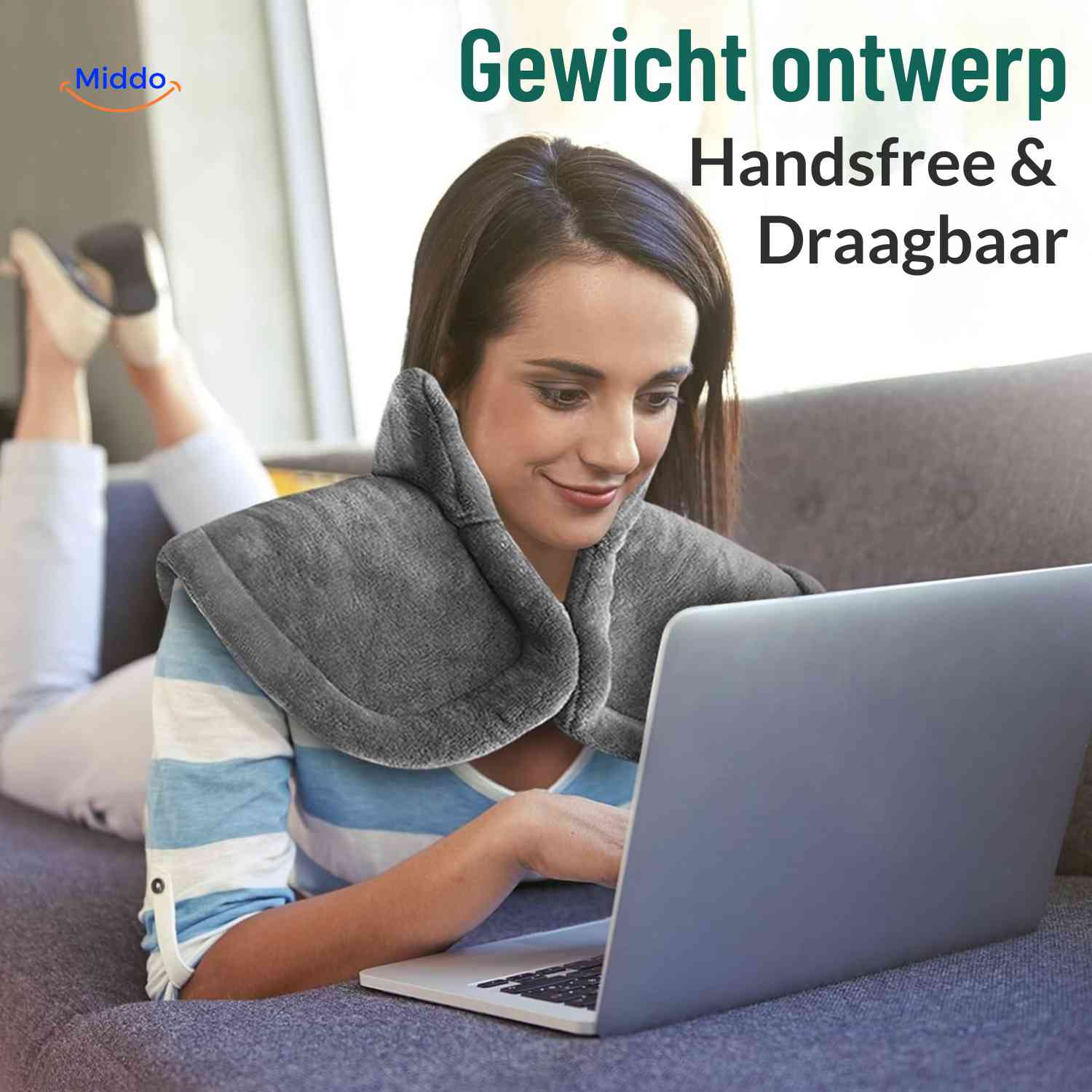 Thermowrap Sjaal handsfree draagbaar gewicht ontwerp www.middo.nl