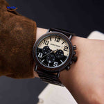 Timbero Houten Horloge houten chronograaf horloge gedragen om de pols www.middo.nl