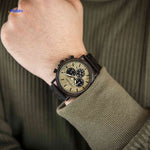 Timbero Houten Horloge houten chronograaf horloge licht houten wijzerplaat om de pols www.middo.nl