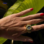 Timevera Ringhorloge goud dames elegant fashion www.middo.nl