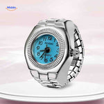 Timevera Ringhorloge lichtblauw rond dames heren www.middo.nl