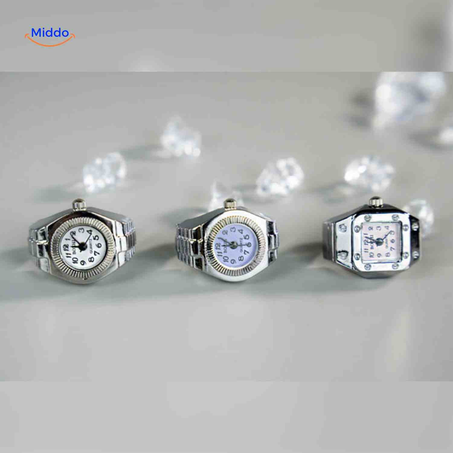 Timevera Ringhorloge mini set klassiek design www.middo.nl