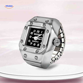 Timevera Ringhorloge zilver quartz dames heren www.middo.nl