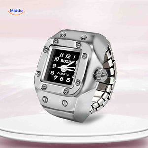 Timevera Ringhorloge zilver quartz dames heren www.middo.nl