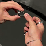 Timevera Ringhorloge zilver verstelbare band www.middo.nl