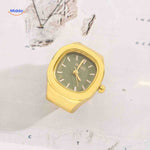 Timora Ringhorloge goud groene wijzerplaat www.middo.nl