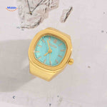 Timora Ringhorloge goud mintgroene wijzerplaat www.middo.nl