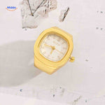 Timora Ringhorloge goud witte wijzerplaat www.middo.nl