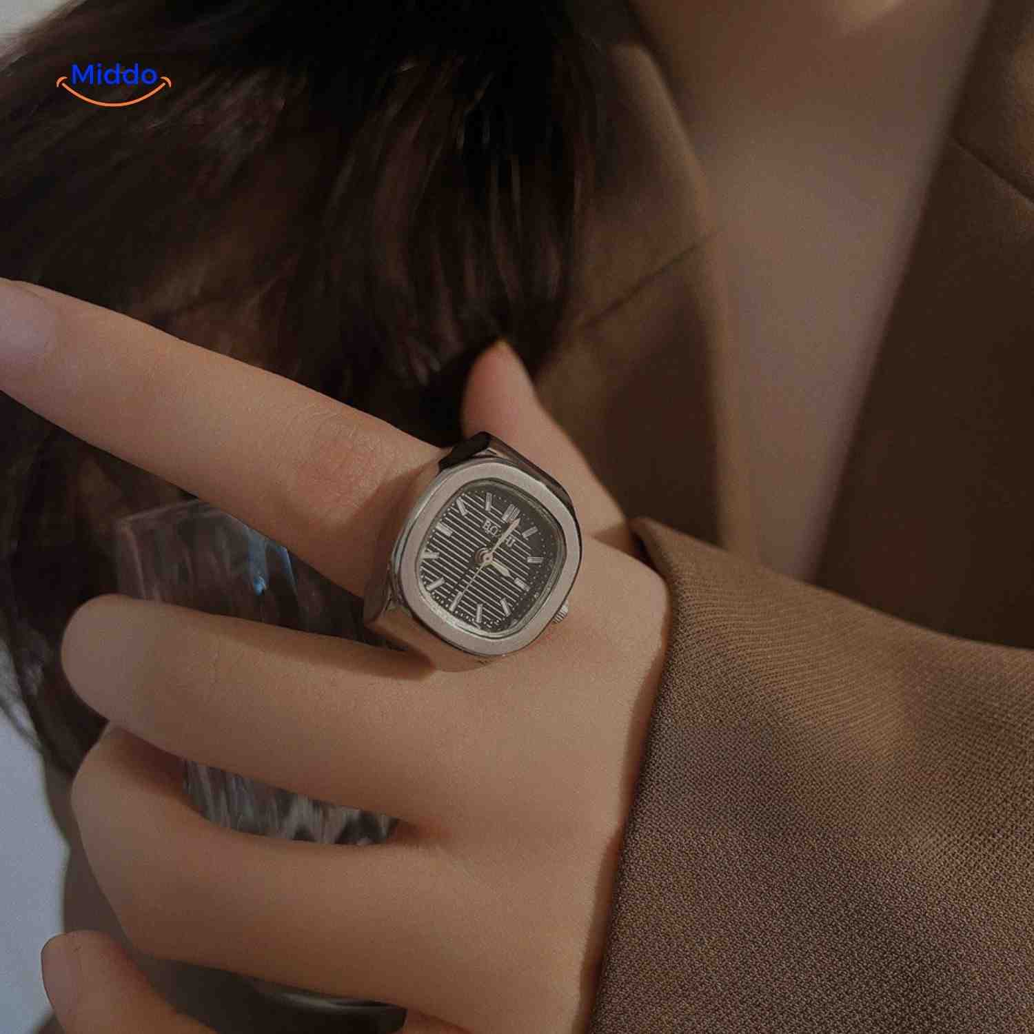 Timora Ringhorloge stijlvolle horloge ring dames heren www.middo.nl