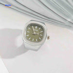 Timora Ringhorloge zilver groene wijzerplaat www.middo.nl