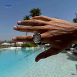 Timora Ringhorloge zilver witte wijzerplaat handmodel www.middo.nl