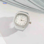 Timora Ringhorloge zilver witte wijzerplaat www.middo.nl