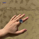 Timora Ringhorloge zilver zwart wijzerplaat handmodel www.middo.nl