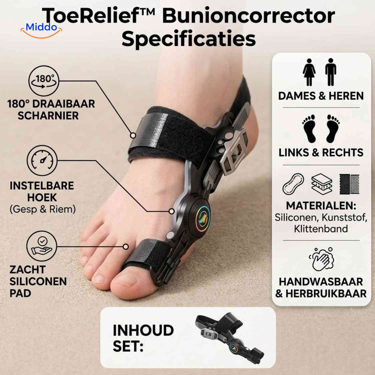 ToeRelief-Bunioncorrector-180-graden-verstelbare-bunionbrace-www.middo.nl