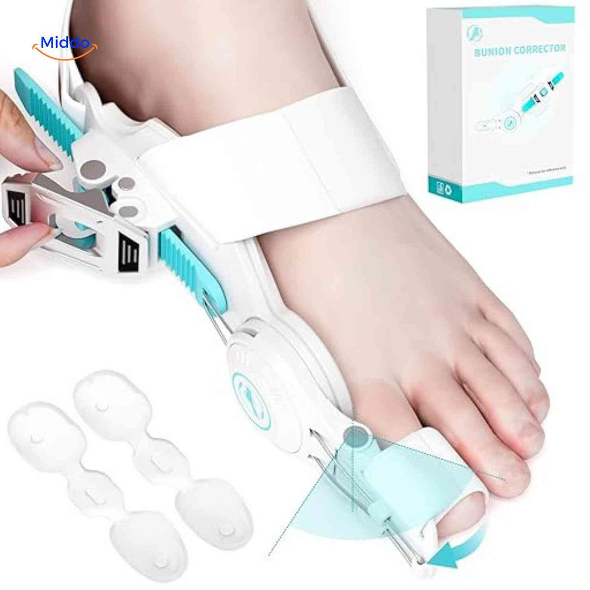 ToeRelief-Bunioncorrector-verstelbare-bunionbrace-met-teenseparator-www.middo.nl